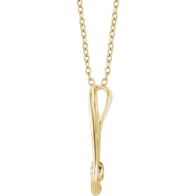 14k Yellow 1/6 Ctw Natural Diamond Infinity-inspired 16-18' Necklace