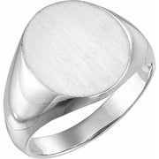 Sterling Silver Oval Signet Ring