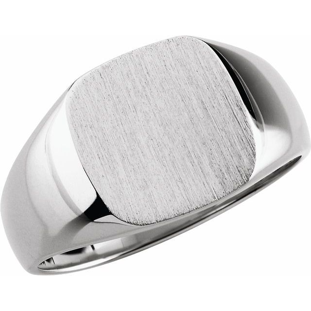 Sterling Silver 10 mm Signet Ring