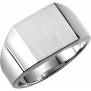 Sterling Silver 12 mm Square Signet Ring