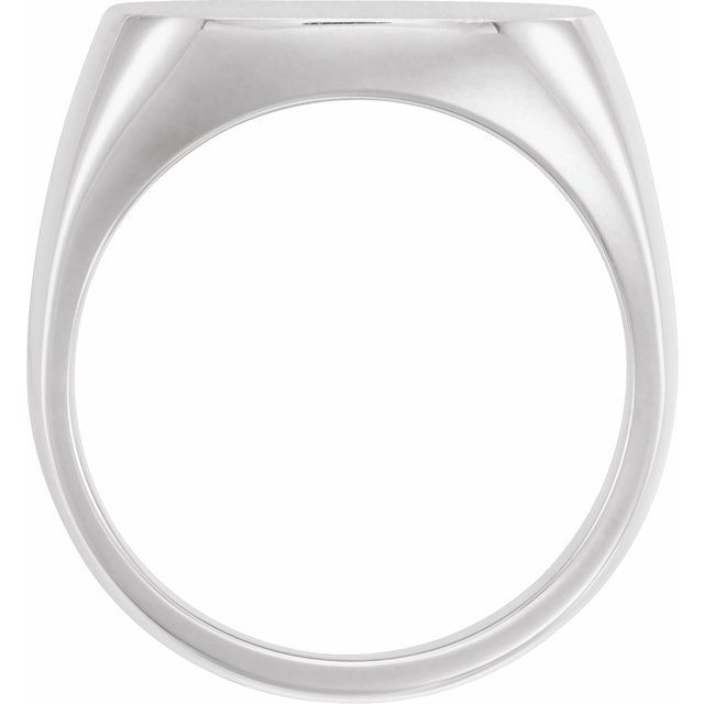 Sterling Silver 12 mm Signet Ring