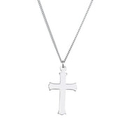 Sterling Silver 27x18 mm Cross 18' Necklace