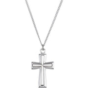 Sterling Silver Cross 24' Necklace
