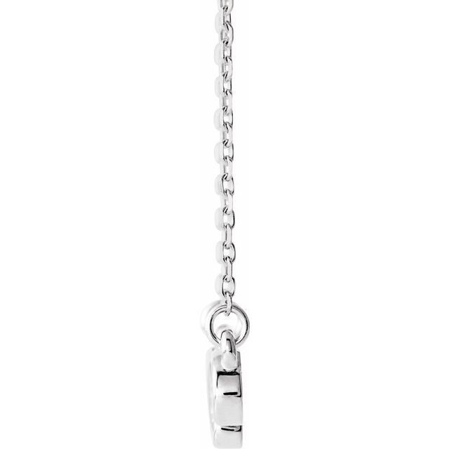 14k White Infinity-inspired Heart 16-18' Necklace