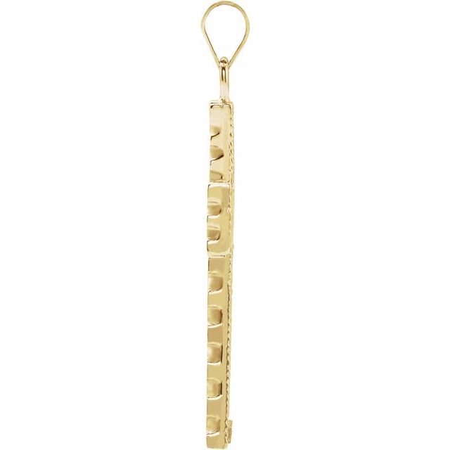 18K Yellow Cross Pendant