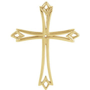 14K Yellow Cross Pendant