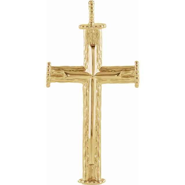 14K Yellow Cross Pendant