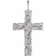 Sterling Silver Nugget Cross Pendant