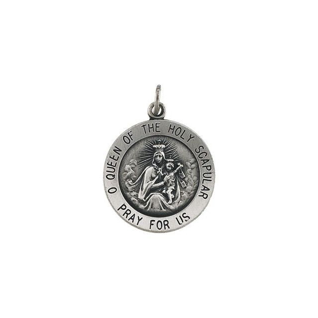 Sterling Silver 18 mm Scapular Medal