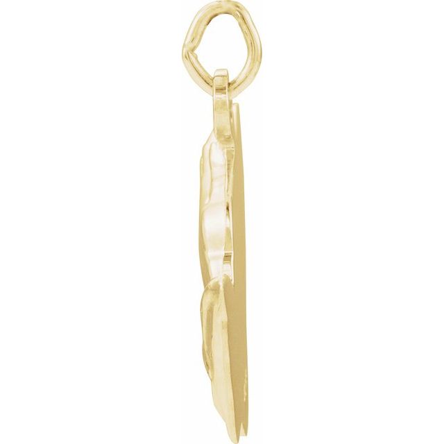 14k Yellow 18.75x16 Mm Praying Hands Pendant