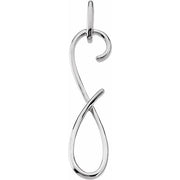 14K White Freeform Pendant