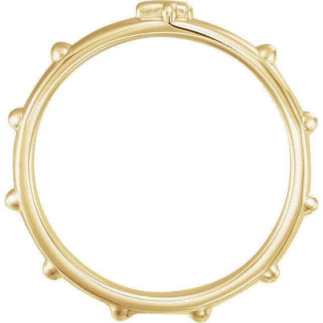 14k Yellow 2.5 Mm Rosary Ring Size 5