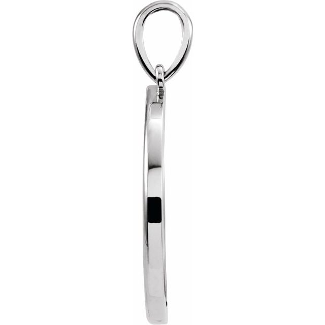 Sterling Silver 25.7x4.7 Mm Crescent Moon Pendant