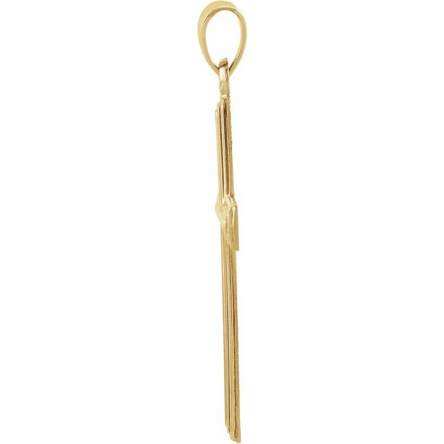14k Yellow 24x14 Mm Cross Pendant