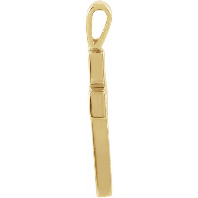 14K Yellow Cross Pendant