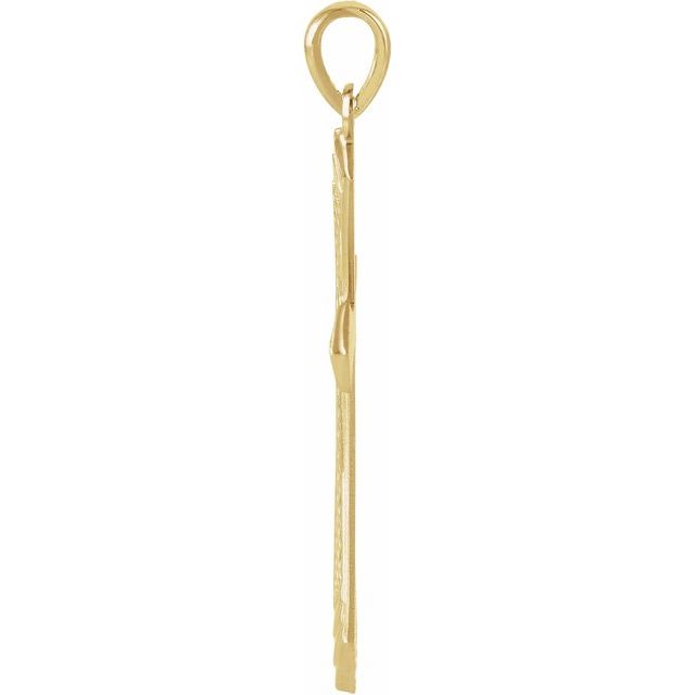 14k Yellow 32x21 Mm Cross Pendant