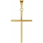 14K Yellow 22.75x15 mm Cross Pendant