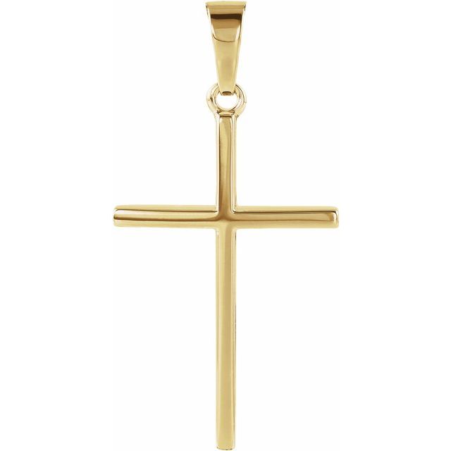 14K Yellow 22.75x15 mm Cross Pendant