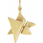 14K Yellow 19x17 mm Star of David Pendant