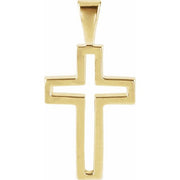 14K Yellow Cross Pendant