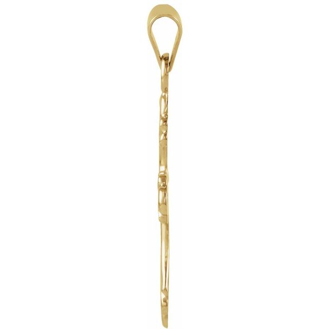 14K Yellow Cross Pendant