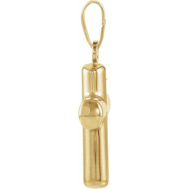 14K Yellow 16x11.5 mm Cross Pendant