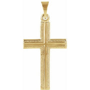14k Yellow 21x13.5 Mm Cross Pendant
