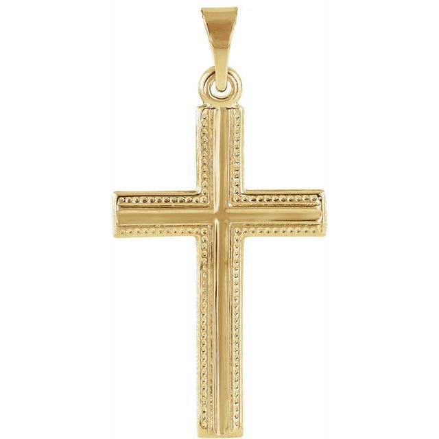 14k Yellow 21x13.5 Mm Cross Pendant