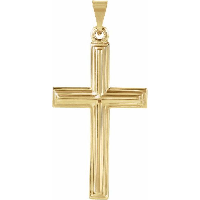 14k Yellow 24x14 Mm Cross Pendant