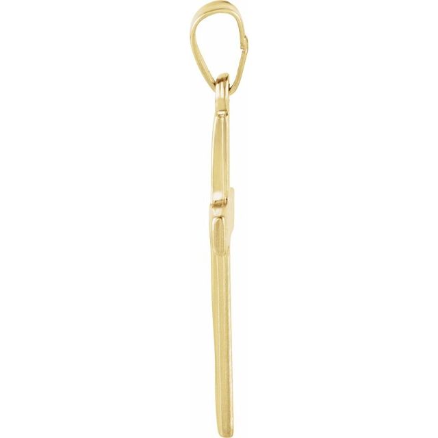 14K Yellow 21x14 mm Cross Pendant