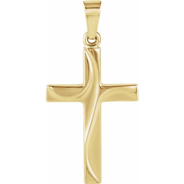 14K Yellow 21x14 mm Cross Pendant