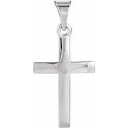 14k White Cross Pendant