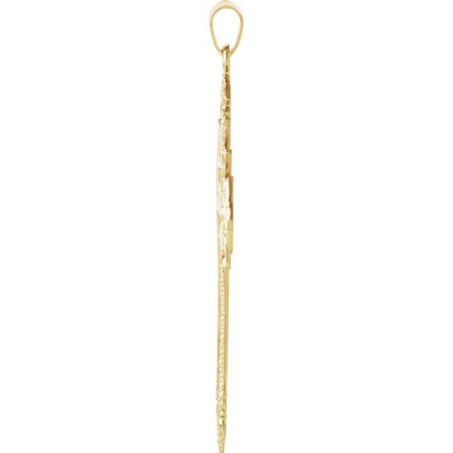 14K Yellow 47x31 mm Cross Pendant