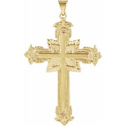 14K Yellow 47x31 mm Cross Pendant