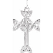 Sterling Silver Celtic-Inspired Cross Pendant