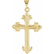 14K Yellow 24x17.5 mm Cross Pendant