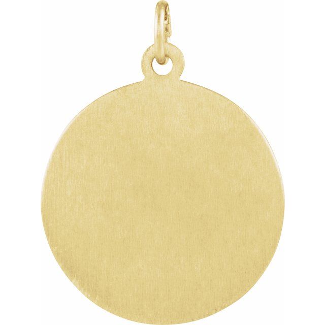 14k Yellow 18 Mm Round St. Francis Of Assisi Medal