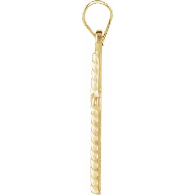 14K Yellow Cross Pendant