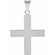 14k White 15.5x14 Mm Greek Cross Pendant