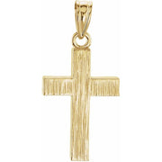 14K Yellow 20x13 mm Cross Pendant