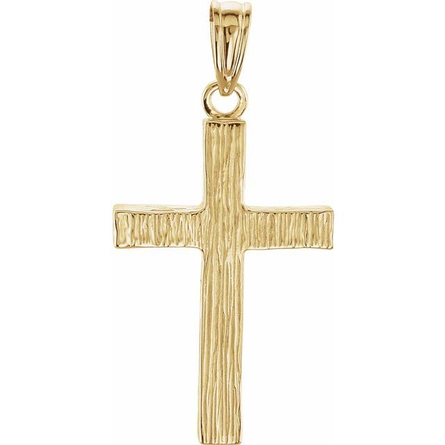 14K Yellow 24x16 mm Cross Pendant