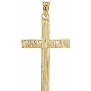 14k Yellow 30x20 Mm Cross Pendant