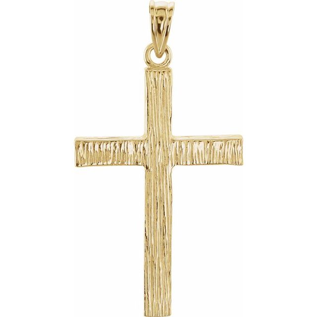 14k Yellow 30x20 Mm Cross Pendant