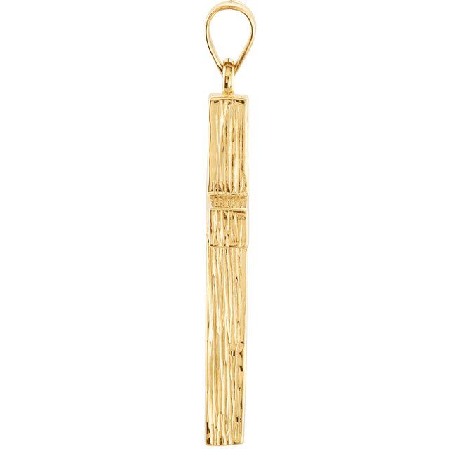14k Yellow 30x20 Mm Cross Pendant