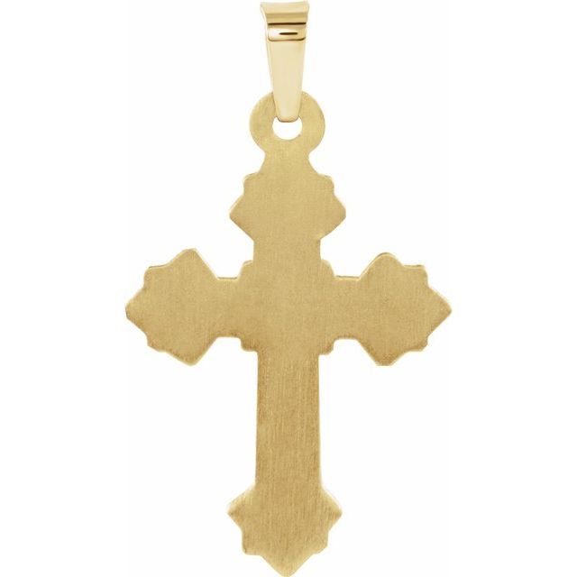 14K Yellow 20x16 mm Cross Pendant