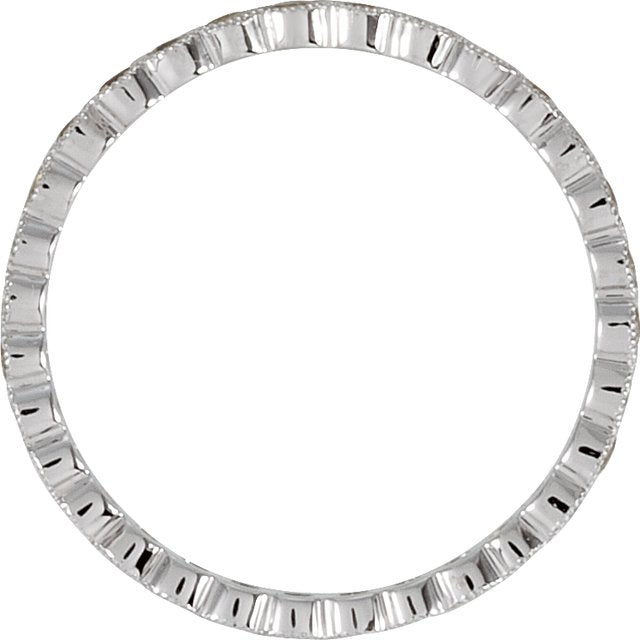 14K White 1/3 CTW Natural Diamond & Natural Yellow Sapphire Eternity Band Size 7