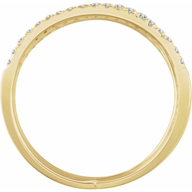 14k Yellow 1/2 Ctw Natural Diamond Spiral Ring