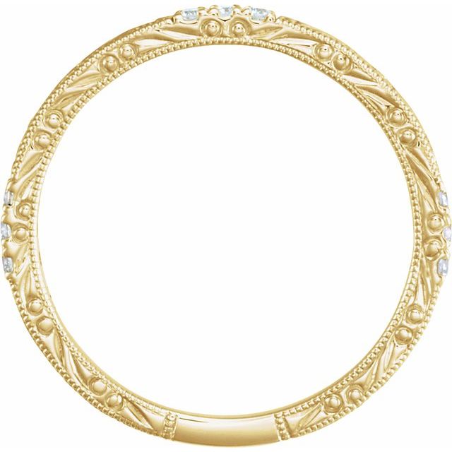 14k Yellow 1/10 Ctw Natural Diamond Anniversary Band Size 6