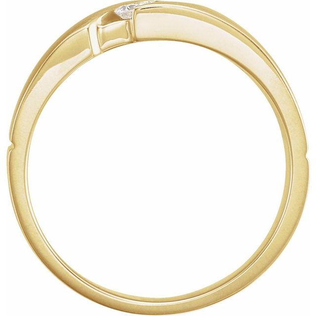 14K Yellow 1/5 CTW Natural Diamond 3-Stone Band Size 9.75