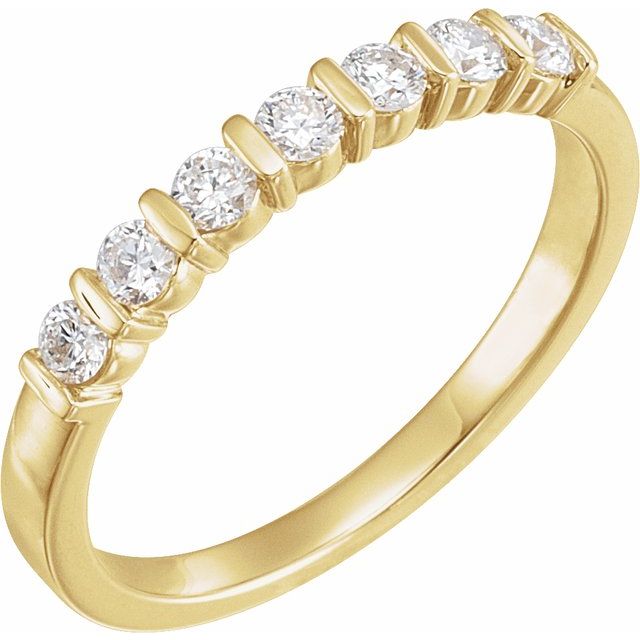 14k Yellow 1/3 Ctw Natural Diamond Anniversary Band
